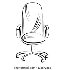 Office Chair Sketch Vector Stock Vector (Royalty Free) 138872885