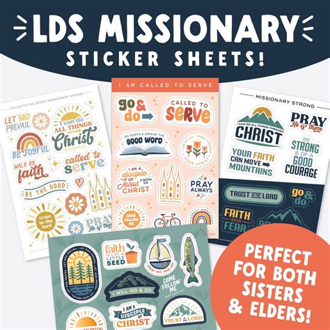 Lds Missionary Sticker Sheets Lds Stickers For Missionary Latter Day