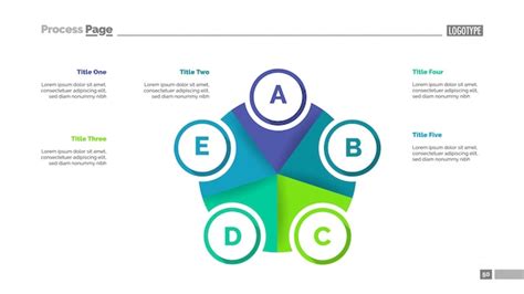 Free Vector Pie Diagram With Five Elements Template