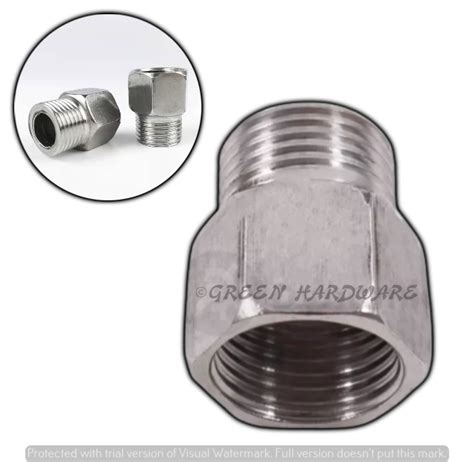 1pcs 12 Bsp Female To Male Thread 304 Stainless Steel Socket Pipe Fitting Connector Adapter