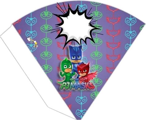 Cone Pj Masks C Unidades Personalizado Fazemos Qualquer Tema