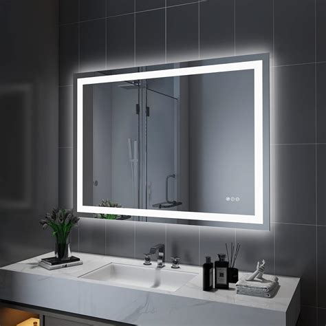 Amazon Amorho LED Bathroom Mirror 48 X 32 With Front And