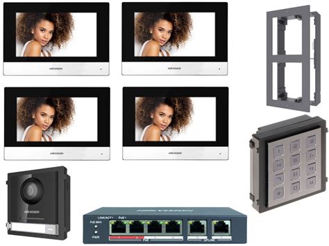 Zestaw Wideodomofonowy Ip Hikvision Fullhd Z Klawiatur Ds Kd Kp Z X