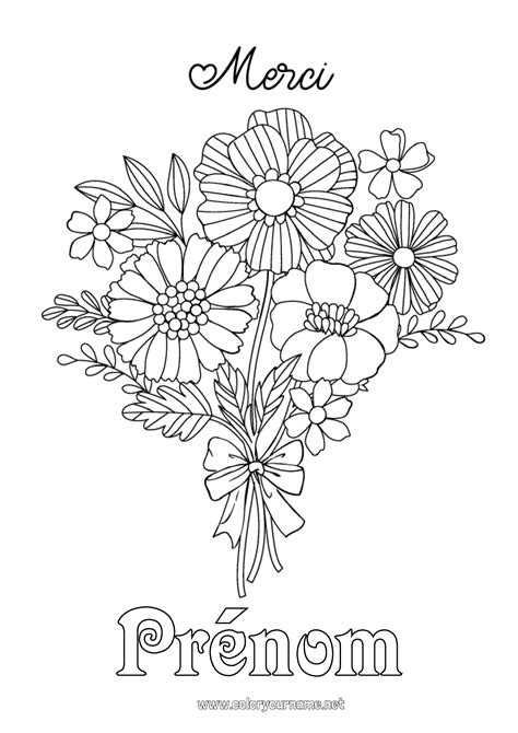 Coloriage N2220 Fleurs Mamie Nounou