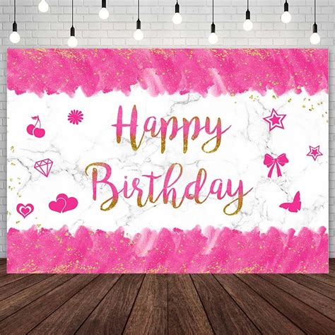 Amazon AIBIIN 7x5ft Happy Birthday Backdrop For Women Girls