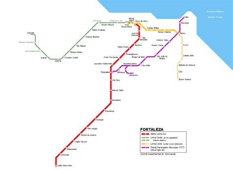 Mapa Metro Fortaleza Brasil Mirutafacil