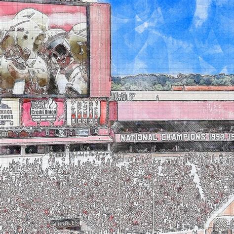 Doak S. Campbell Stadium Print, Florida State Seminoles Football