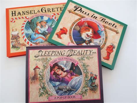 3 Pop Up Books Fairy Tale Favorites Sleeping Beauty Puss In Boots Hansel And Gretel Hardcover