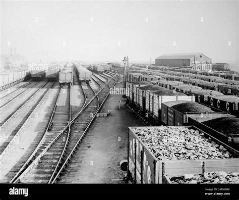 View Of Swansea S Main Railway Sidings On The Great Western Railway In