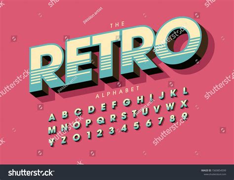 Vector Stylized Modern Font Alphabet เวกเตอร์สต็อก ปลอดค่าลิขสิทธิ์