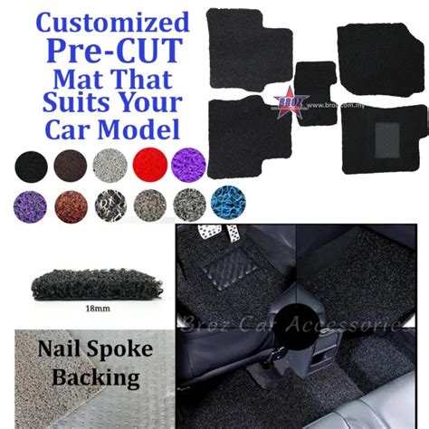 Proton Saga 18MM Customized PRE CUT PVC Coil Floor Mat Anti Slip Carpet