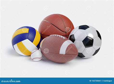 Various Sports Balls. Sports Equipment Stock Illustration ...