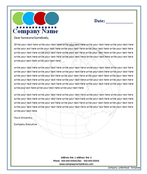 FREE 16+ Company Letterhead Templates in AI | InDesign | MS Word ...