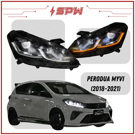 Perodua Myvi G3 Head Lamp Head Light Mk7 Headlamp Headllight 2018 To