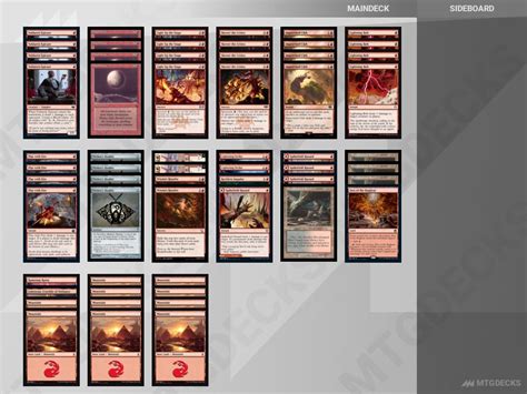 Timeless Mono Red Deck By Mtga Assistant Meta Mtg Decks