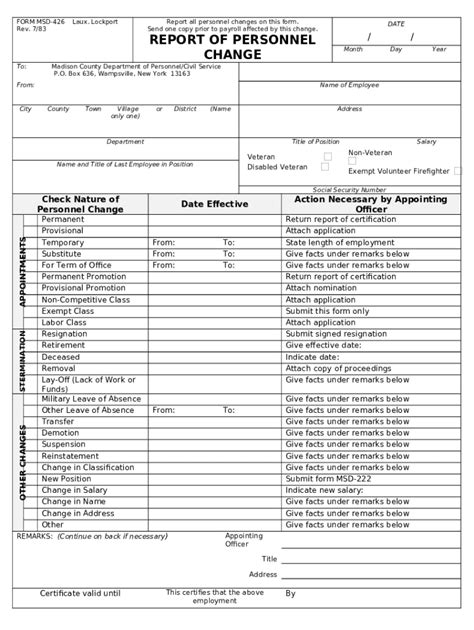 Payroll Change Notice Template Fill Online Printable Doc