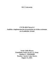 Javier Solla Rivera CYCR 4010 Tarea 6 2 Docx NUC University CYCR 4010