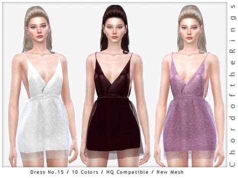 ChordoftheRings Dress No 15 In 2024 Feminine Outfit Dress Sims 4