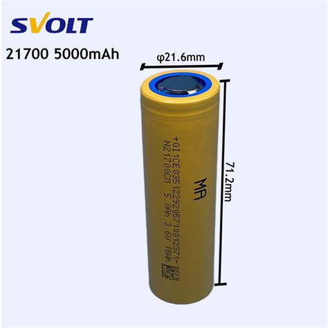 Svolt Grade A New 21700 Battery 5000mah Cylindrical Nmc Li Ion Battery