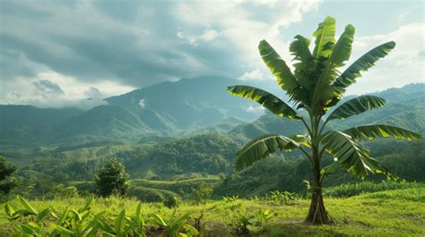 Banana Tree And Nature Landscape Background Agriculture Background