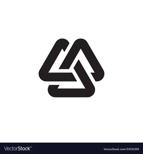 Triangle Logo Abstract Prism Geometric Business Vector Image