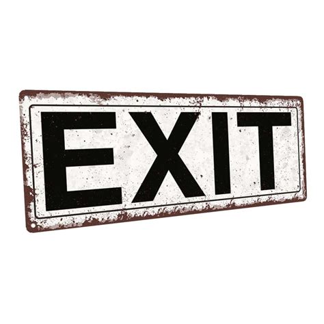 Exit Metal Street Sign, Rustic, Vintage - Etsy