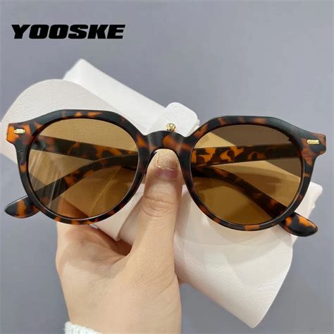 Yooske Retro Round Sunglasses Men Brand Designer Vintage Small Sun