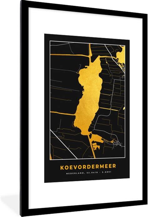 Fotolijst Incl Poster Kaart Plattegrond Stadskaart Nederland