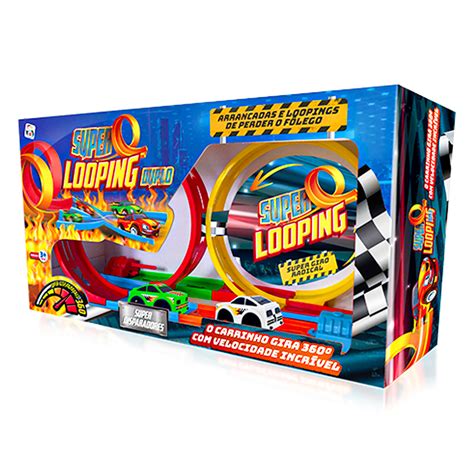 Brinquedo Super Looping Pista Dupla Extra Festas