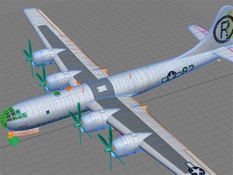 B Superfortress Enola Gay D Model By Mesh Factory