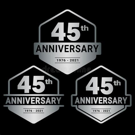 45 Years Anniversary Celebration Logotype 45th Anniversary Logo