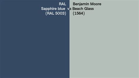 Ral Sapphire Blue Ral 5003 Vs Benjamin Moore Beach Glass 1564 Side