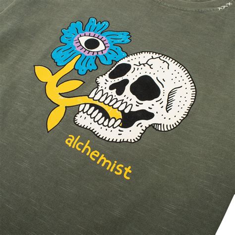 Floral Skull Tee | Defender Green – Capsule NYC