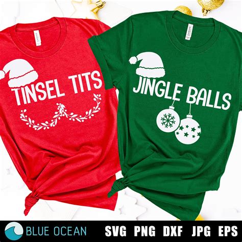 Jingle Balls Tinsel Tits Svg Funny Christmas Svg Couple Etsy