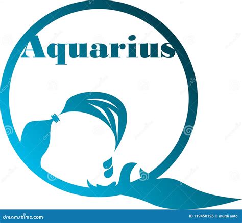 Aquarius logo stock illustration. Illustration of horoscope - 119458126