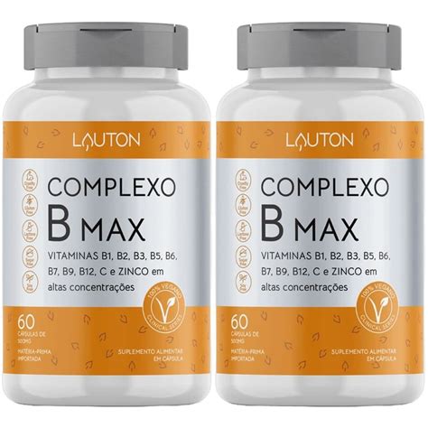 Kit X Complexo B Max C Psulas Lauton Nutrition Otimanutri