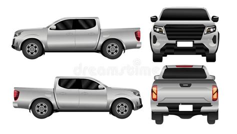 Illustration Pickup Truck Vector Stock Vector - Illustration of farmer ...