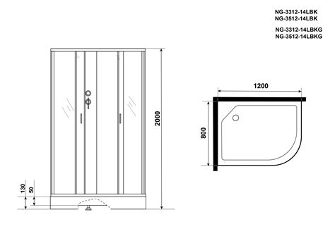 Душевая кабина Niagara Classic NG-3312-14LBKG 120х80 — купить со ...