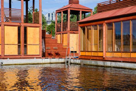 Act Studio Borhaven Arkitekter Complete Floating Sauna In The Middle