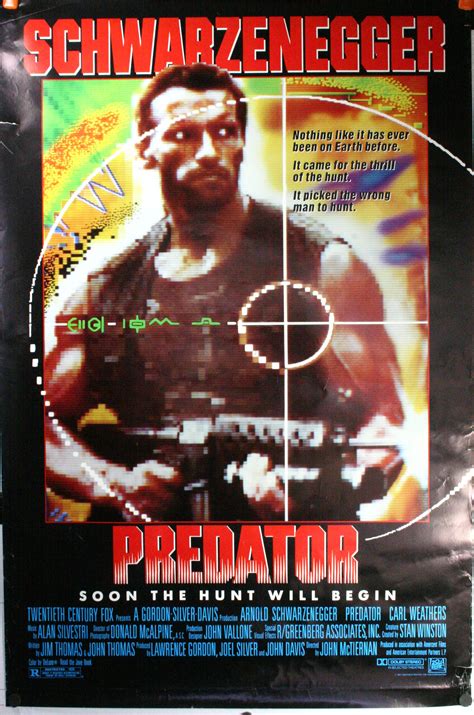 PREDATOR, Arnold Schwarzenegger Original Folded Vintage Movie Theater poster - Original Vintage ...