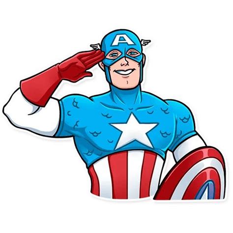 Captain America Stickers Set For Telegram