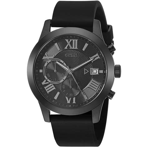 Ripley RELOJ GUESS HOMBRE ANÁLOGO U1055G1 CORREA NEGRO ACERO