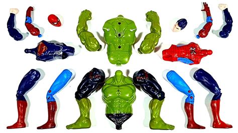 AVENGERS TOYS ASSEMBLE HULK SMASH SPIDER MAN SUPERMAN SUPERHERO YouTube