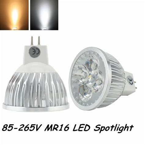 5pcs 4x1W Super Bright LED GU5 3 MR16 Spotlight 110V 220V MR16 LED Bulb