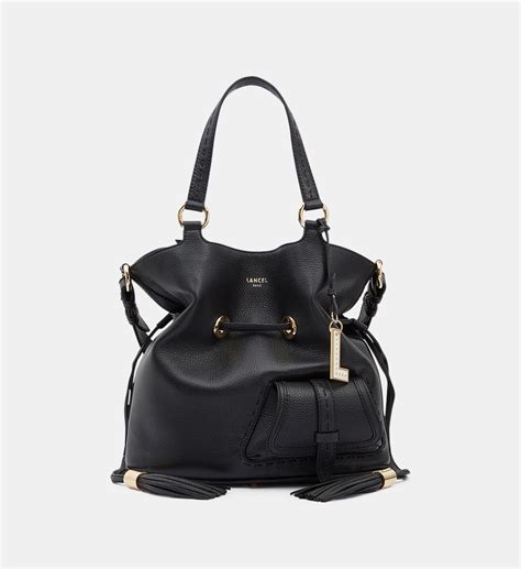 Sac Seau En Cuir Grain Premier Flirt Lancel Noir Galeries Lafayette