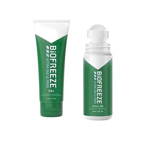 Biofreeze Lot De Tube Gel Ml De Roll On Ml Action Par