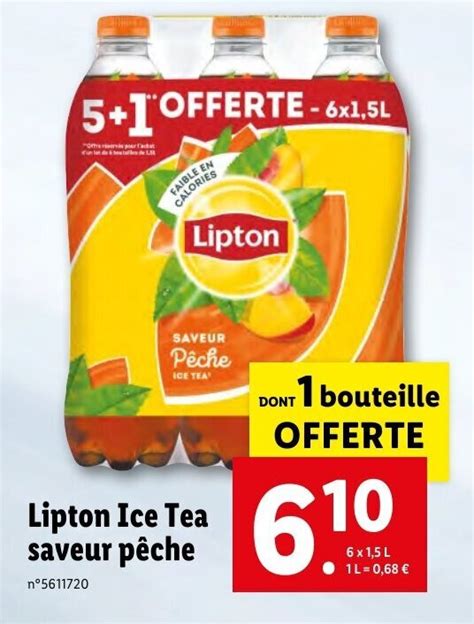 Promo Lipton Ice Tea Saveur P Che Chez Lidl