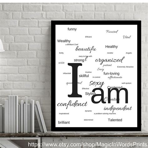 Instant Download Wall Art Printable Affirmation Wall Art