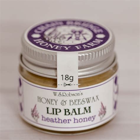 Honey And Beeswax Natural Lip Balm Heather Honey 18g Chain Bridge