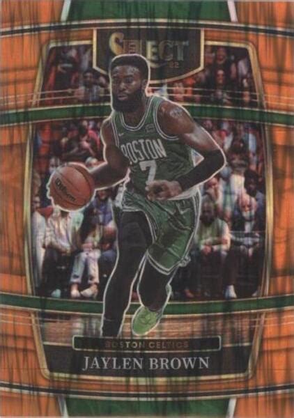 2021 22 Panini Select Concourse Orange Flash Prizm 67 Jaylen Brown